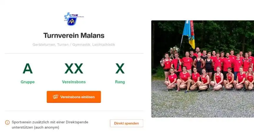 Aktion Support your Sport